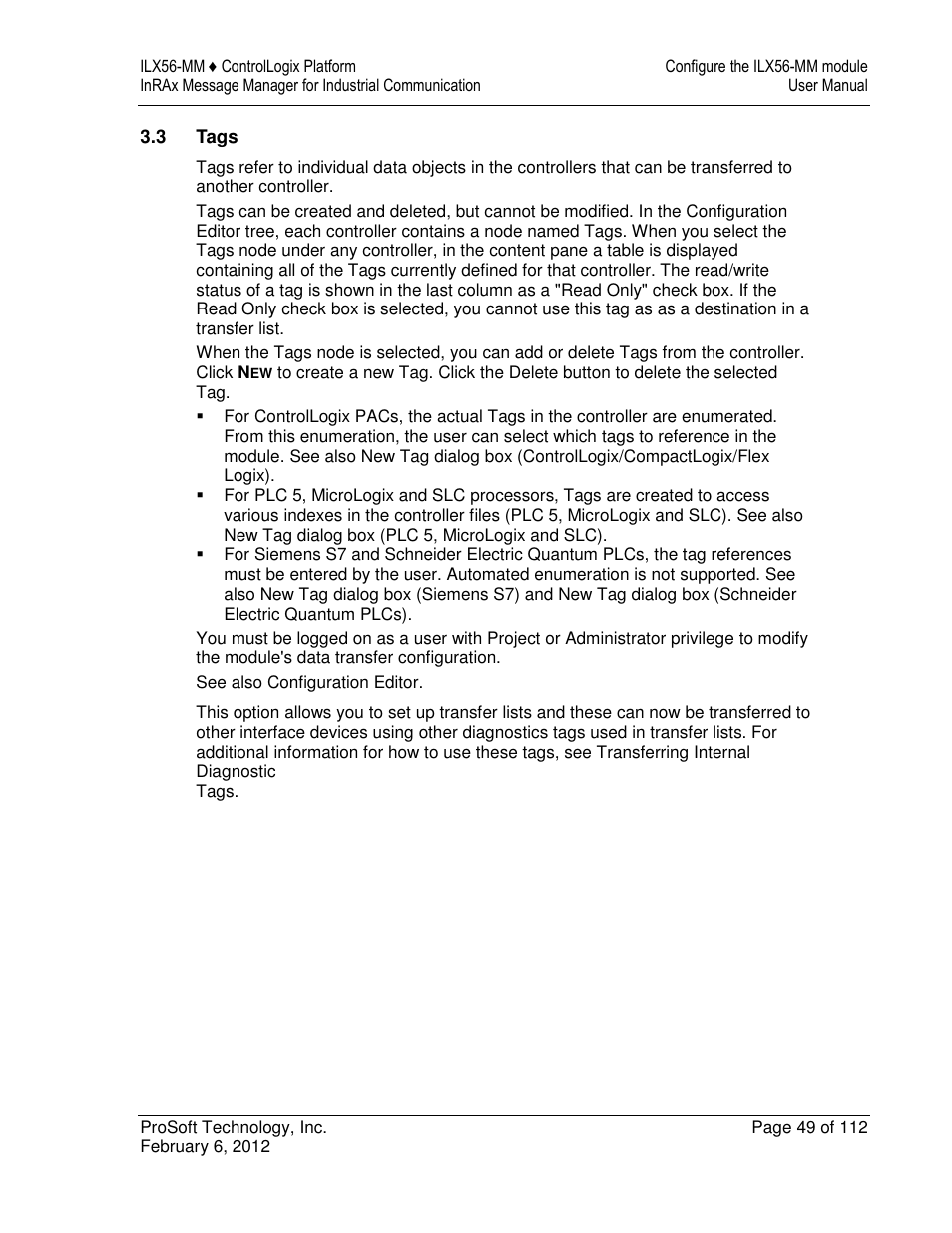 ProSoft Technology ILX56-MM User Manual | Page 49 / 112