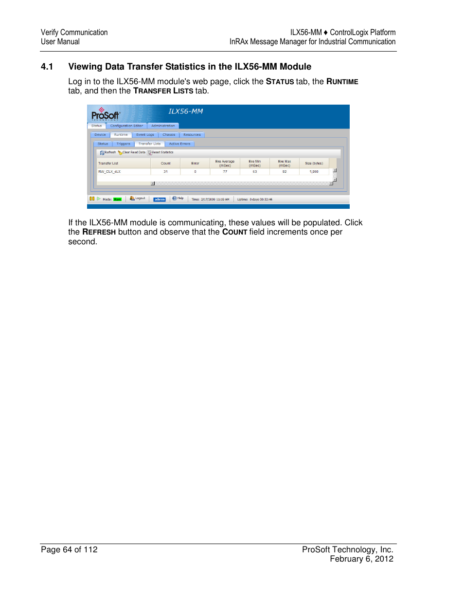 ProSoft Technology ILX56-MM User Manual | Page 64 / 112