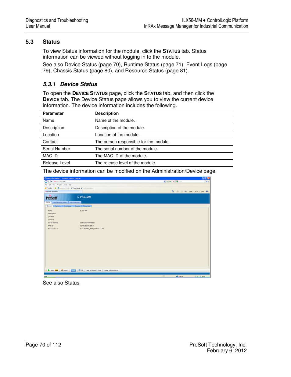 ProSoft Technology ILX56-MM User Manual | Page 70 / 112