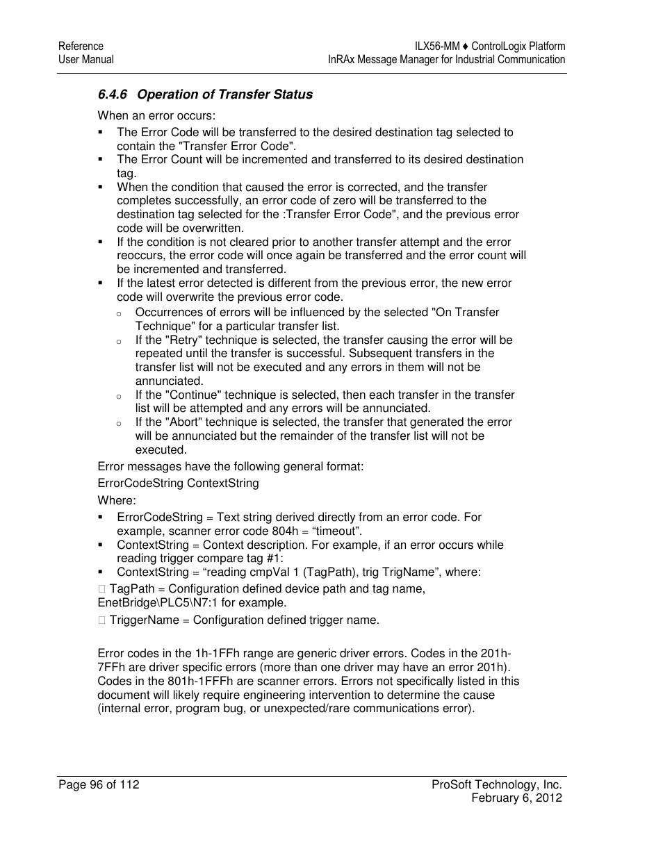ProSoft Technology ILX56-MM User Manual | Page 96 / 112