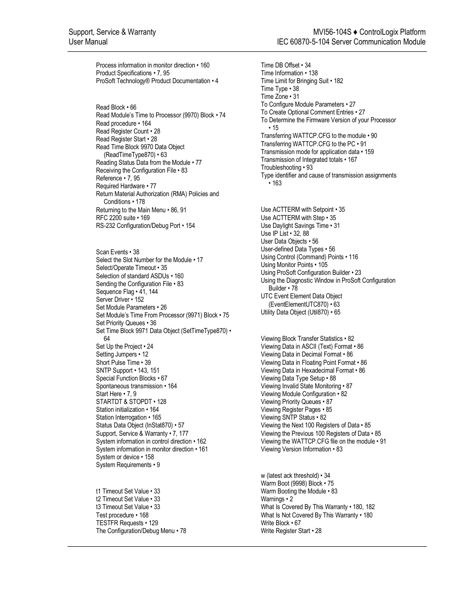 ProSoft Technology MVI56-104S User Manual | Page 187 / 188