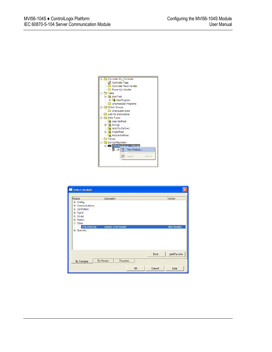 Adding the module to an existing project | ProSoft Technology MVI56-104S User Manual | Page 52 / 188