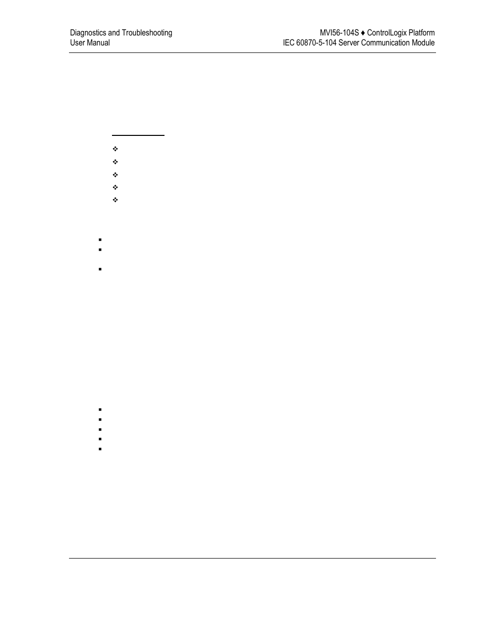 4diagnostics and troubleshooting | ProSoft Technology MVI56-104S User Manual | Page 77 / 188