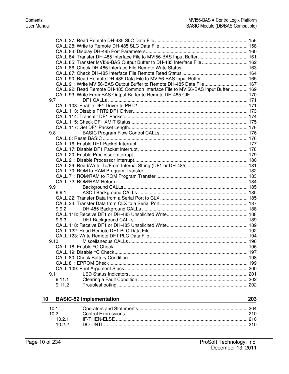 ProSoft Technology MVI56-BAS User Manual | Page 10 / 234