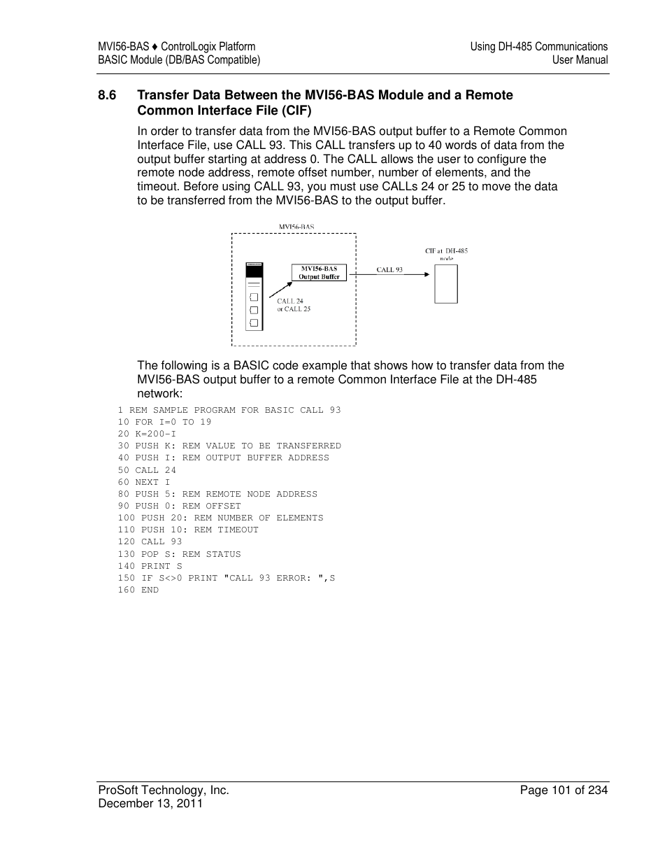 ProSoft Technology MVI56-BAS User Manual | Page 101 / 234