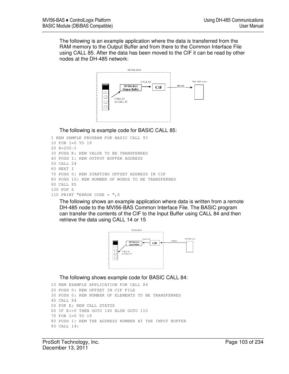 ProSoft Technology MVI56-BAS User Manual | Page 103 / 234