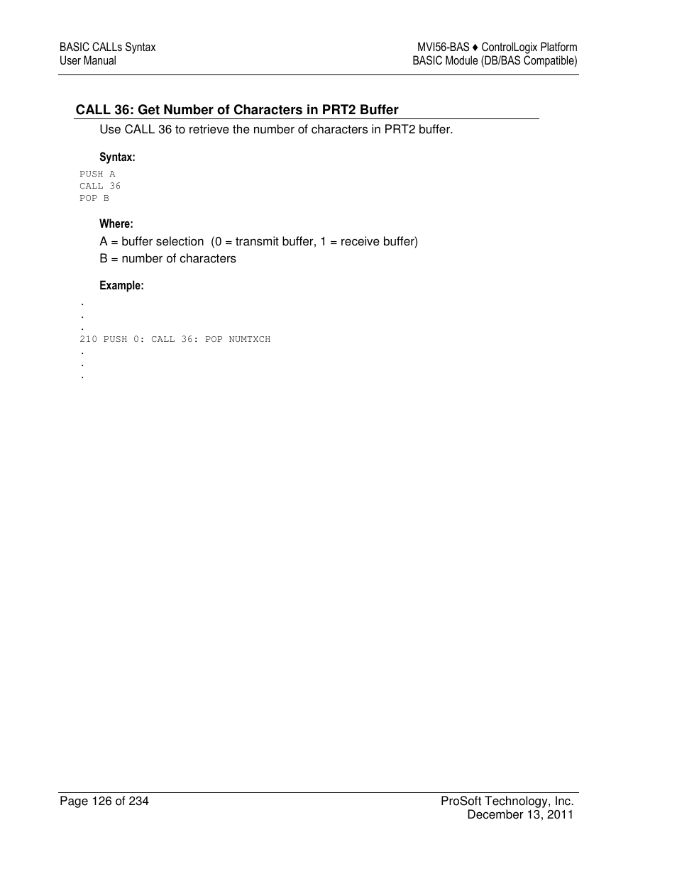 ProSoft Technology MVI56-BAS User Manual | Page 126 / 234