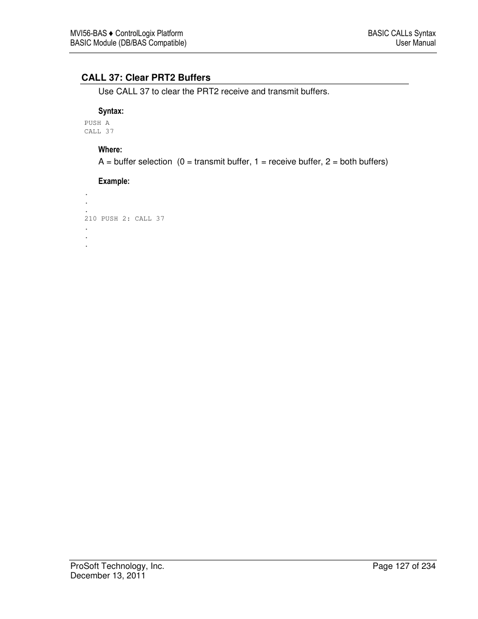 ProSoft Technology MVI56-BAS User Manual | Page 127 / 234
