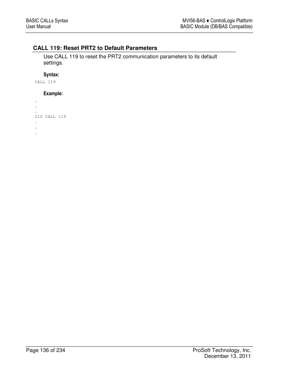 ProSoft Technology MVI56-BAS User Manual | Page 136 / 234