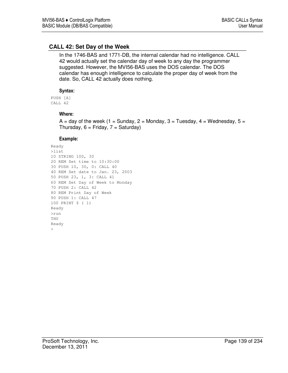 ProSoft Technology MVI56-BAS User Manual | Page 139 / 234