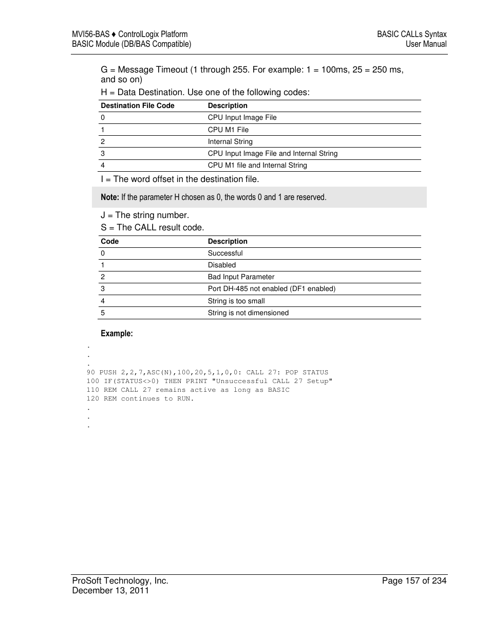 ProSoft Technology MVI56-BAS User Manual | Page 157 / 234