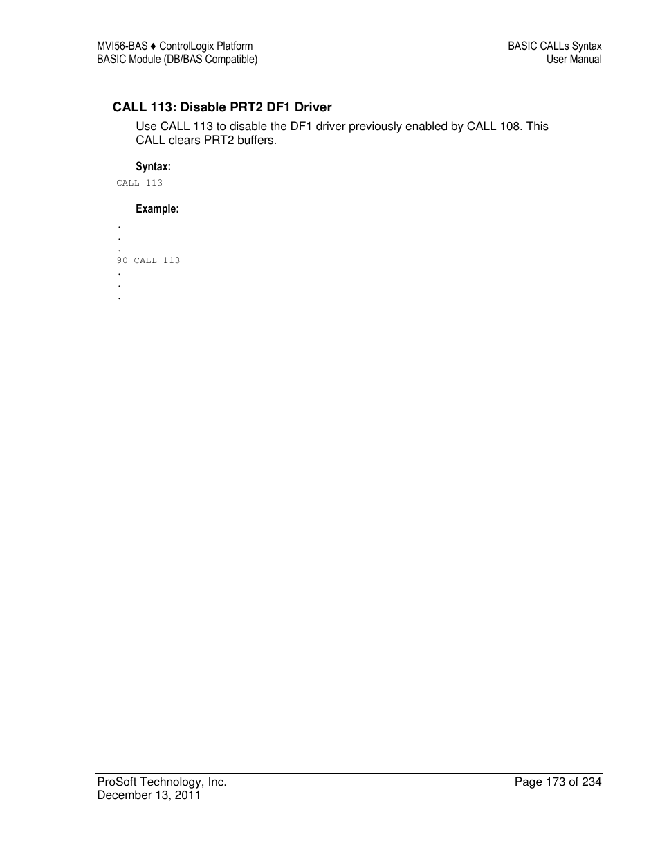 ProSoft Technology MVI56-BAS User Manual | Page 173 / 234