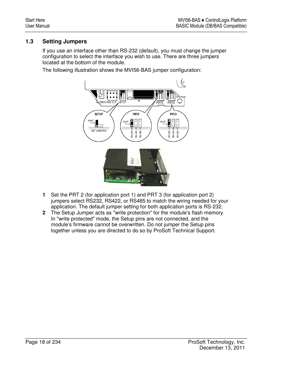 ProSoft Technology MVI56-BAS User Manual | Page 18 / 234