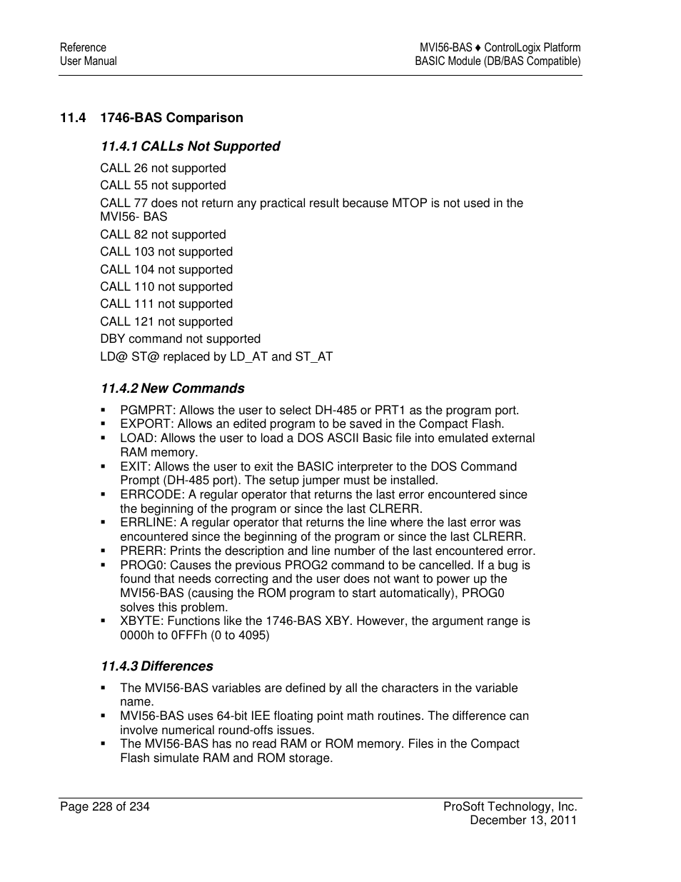 ProSoft Technology MVI56-BAS User Manual | Page 228 / 234