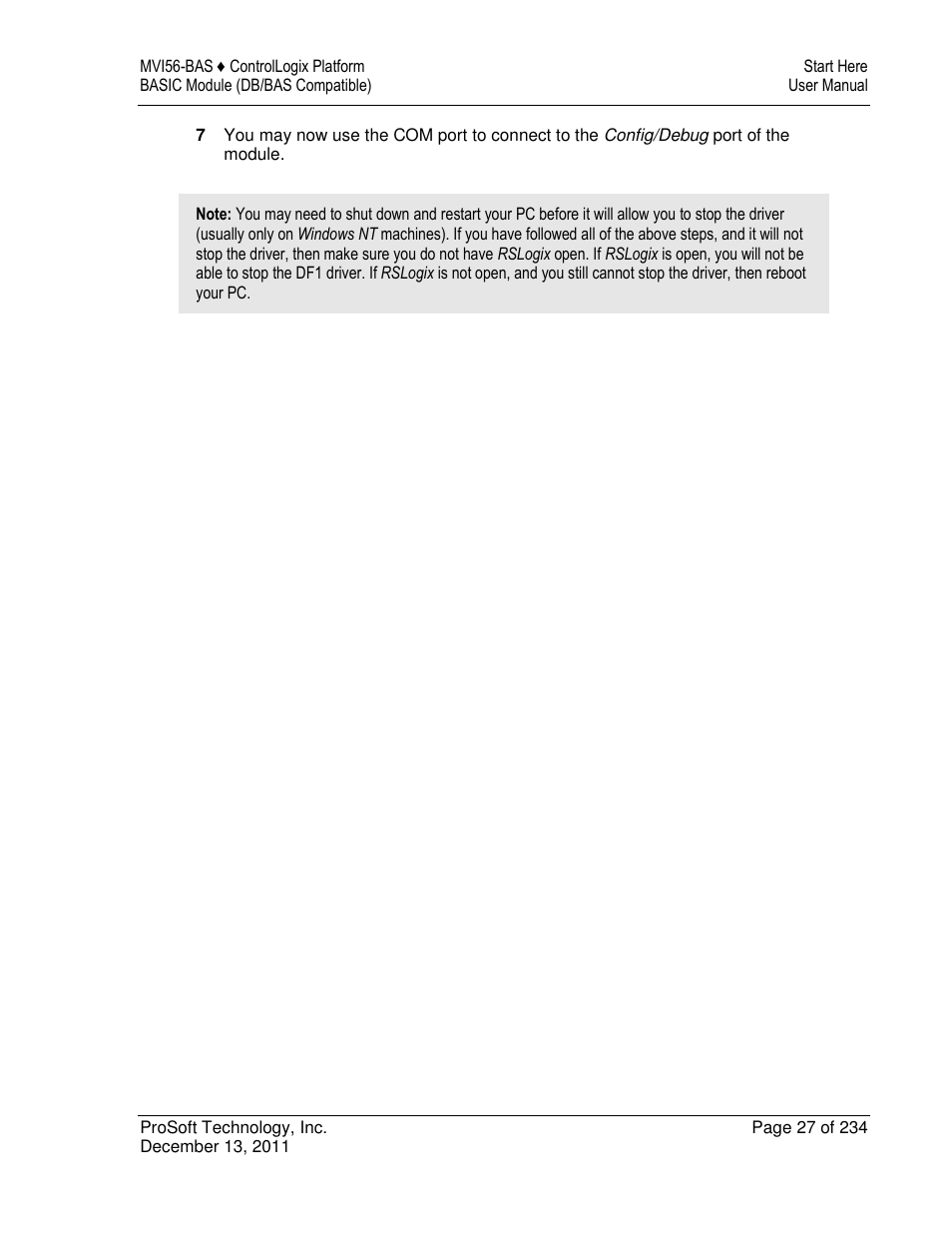 ProSoft Technology MVI56-BAS User Manual | Page 27 / 234
