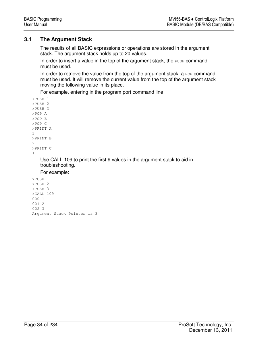 ProSoft Technology MVI56-BAS User Manual | Page 34 / 234