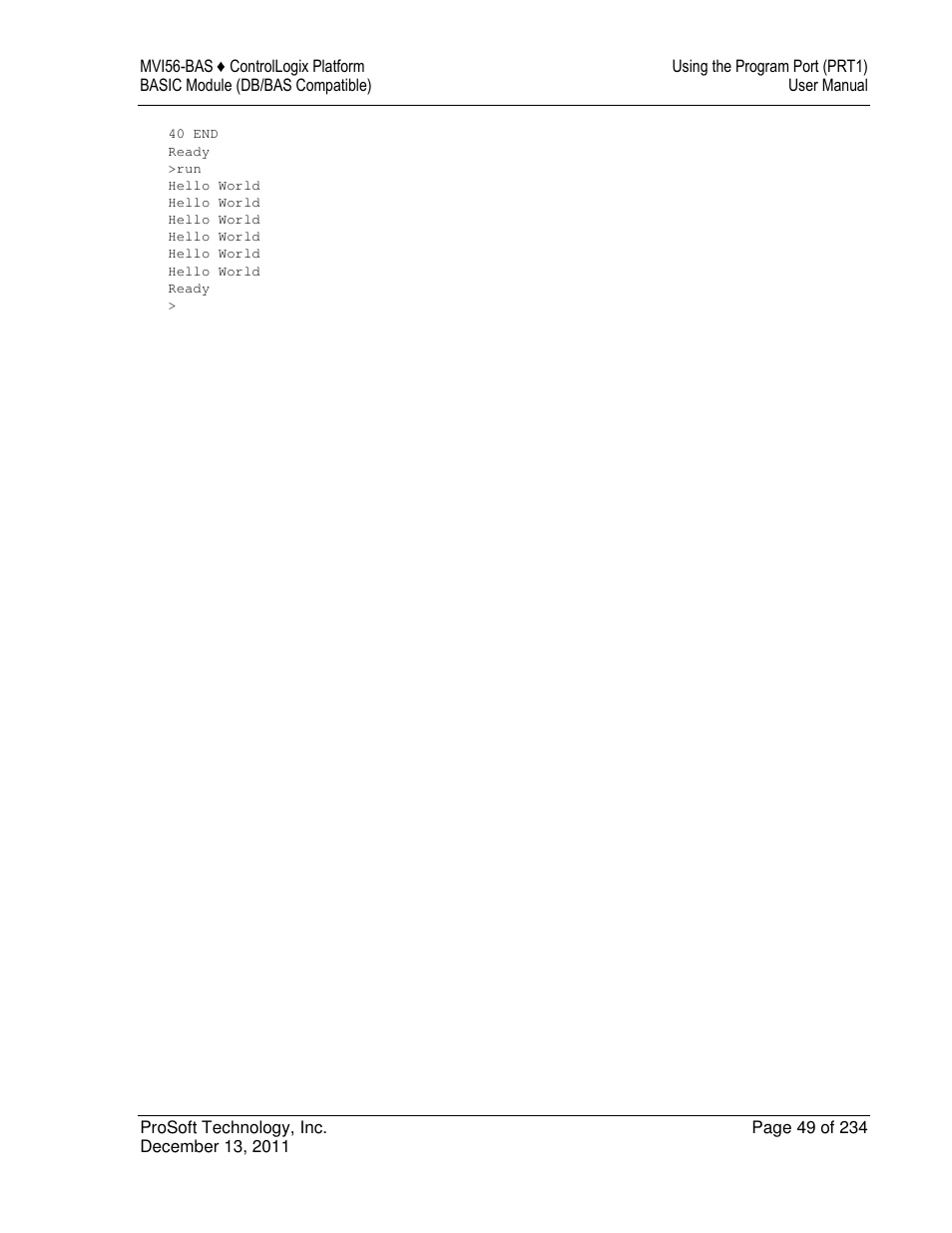ProSoft Technology MVI56-BAS User Manual | Page 49 / 234