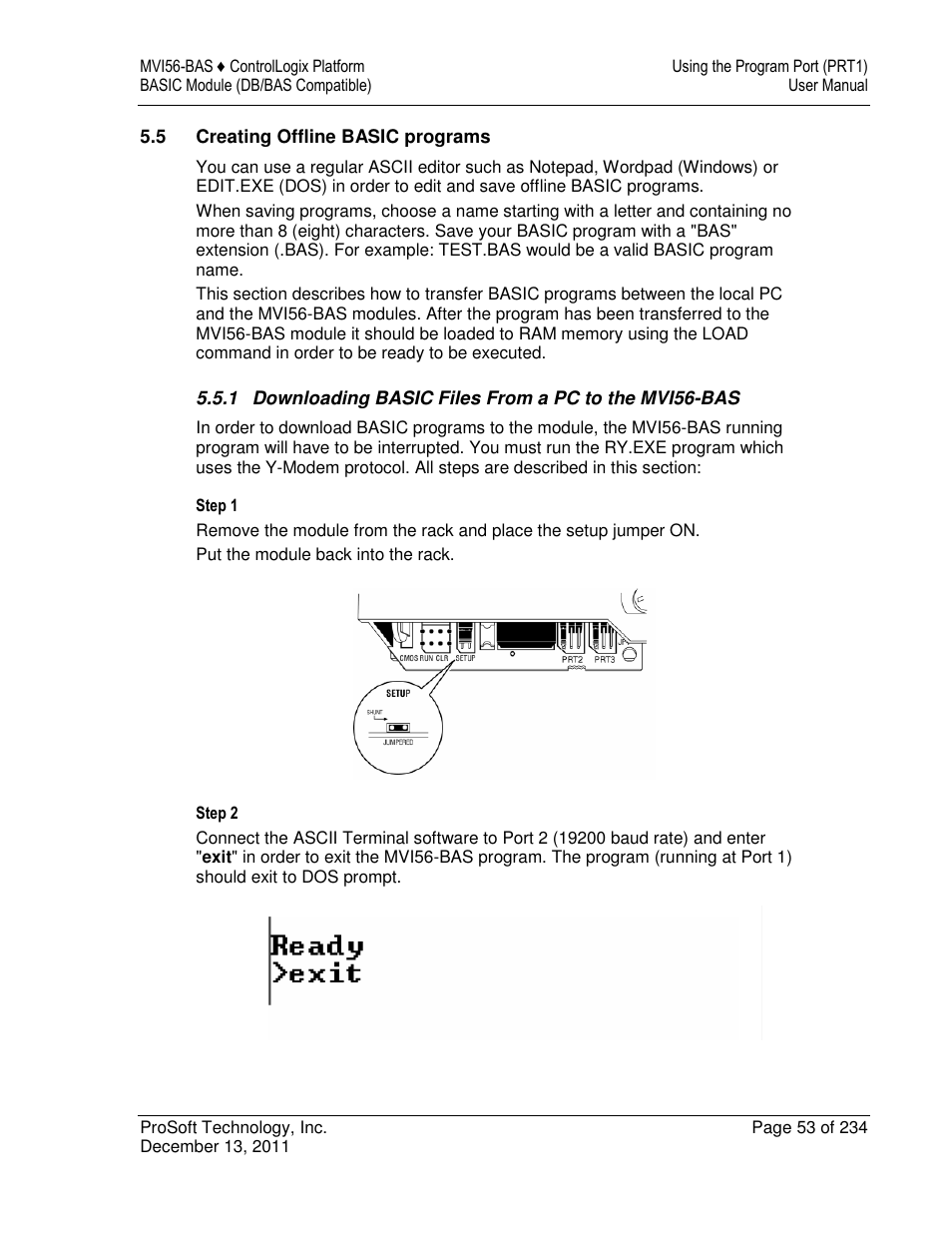ProSoft Technology MVI56-BAS User Manual | Page 53 / 234