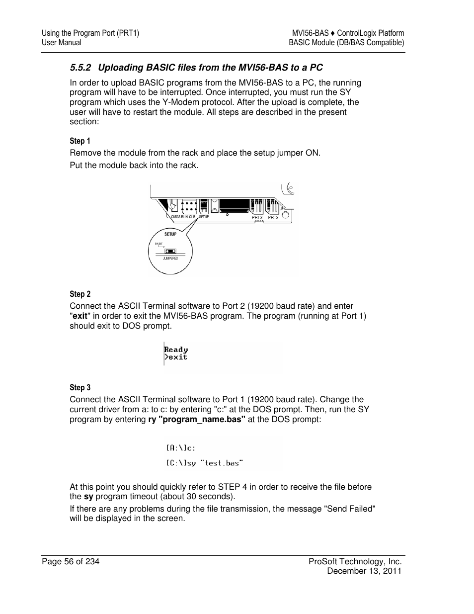 ProSoft Technology MVI56-BAS User Manual | Page 56 / 234