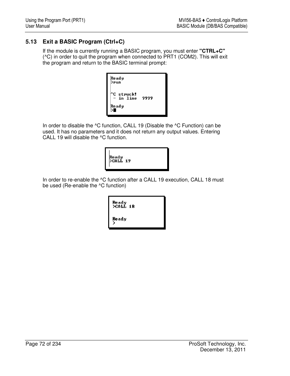 ProSoft Technology MVI56-BAS User Manual | Page 72 / 234
