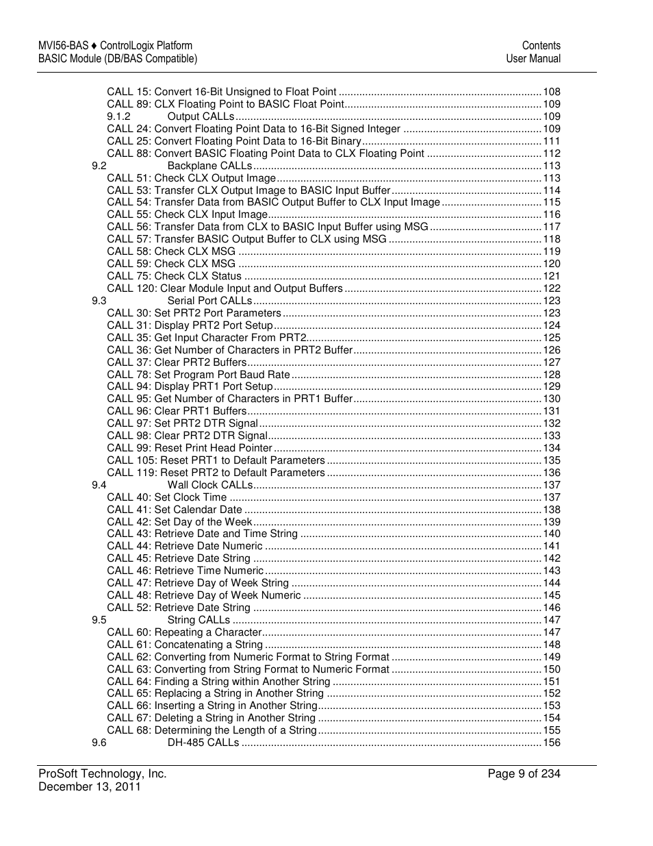 ProSoft Technology MVI56-BAS User Manual | Page 9 / 234