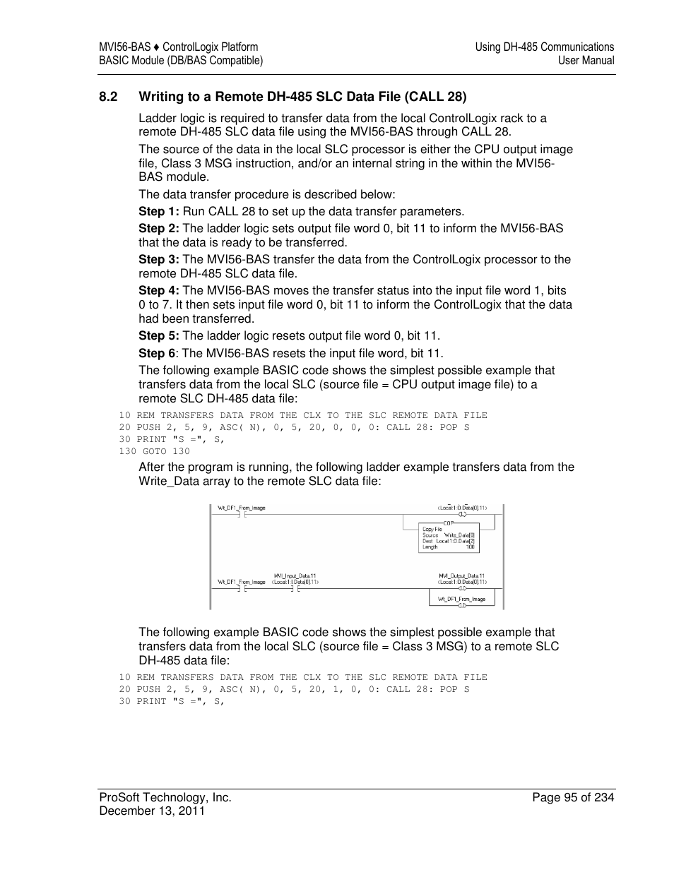 ProSoft Technology MVI56-BAS User Manual | Page 95 / 234