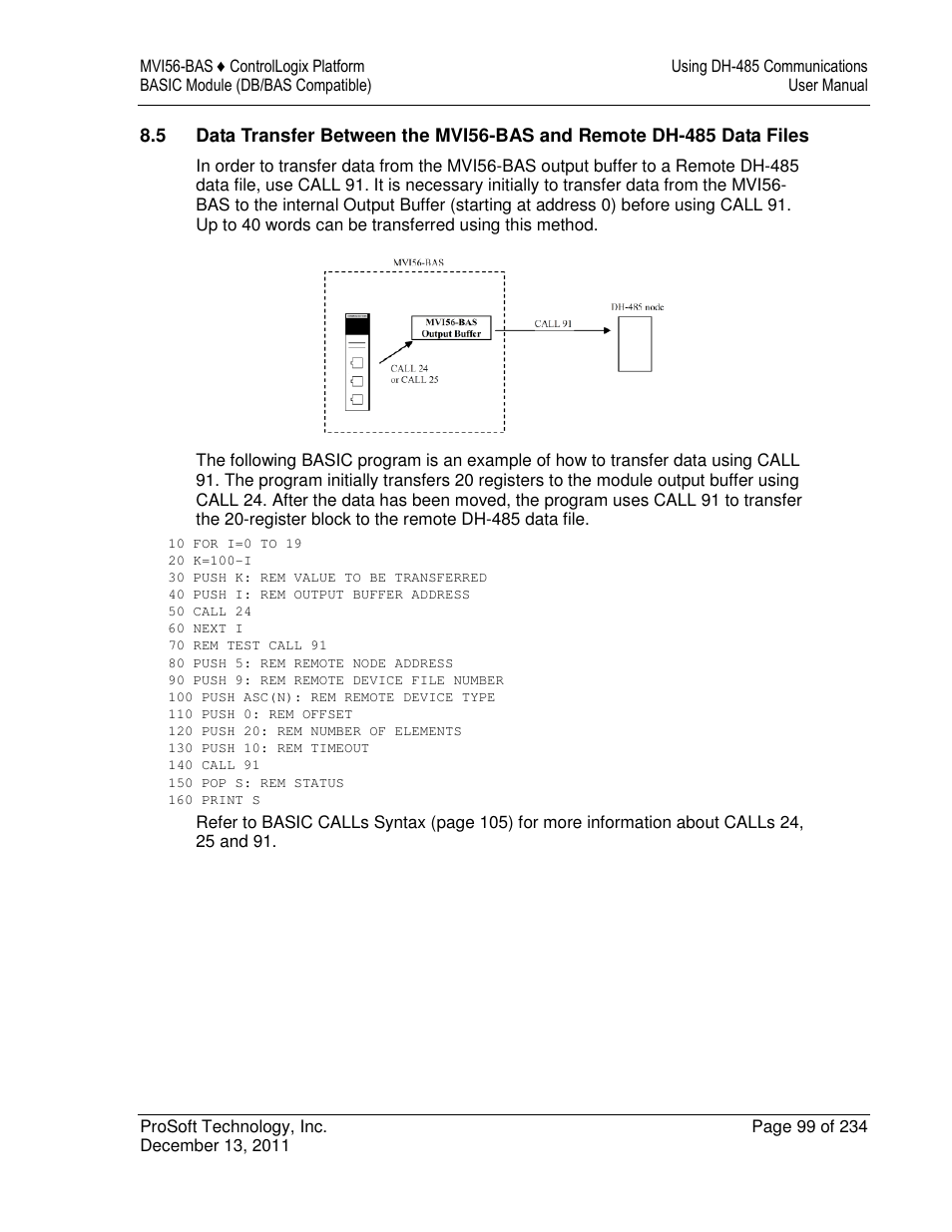 ProSoft Technology MVI56-BAS User Manual | Page 99 / 234