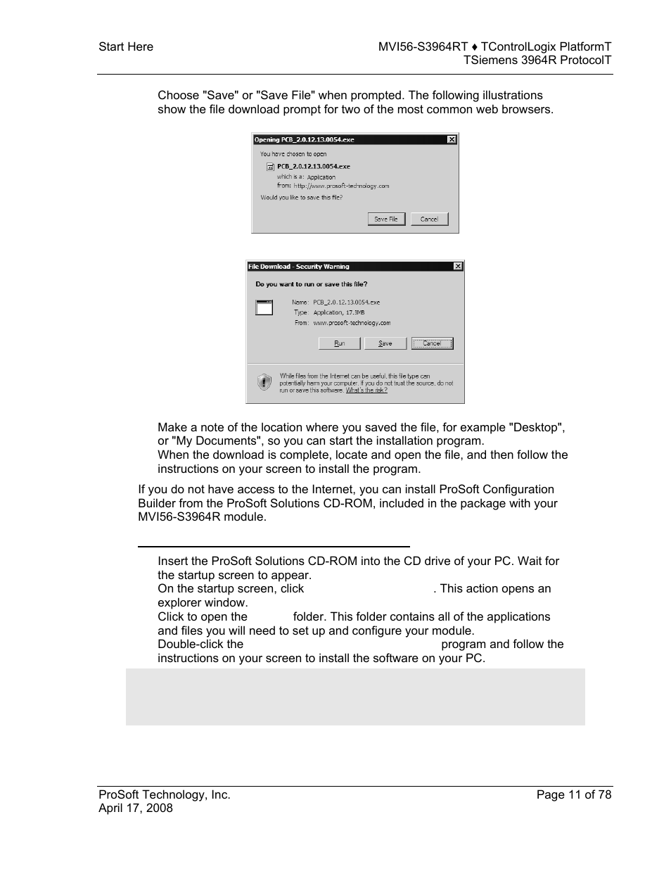 ProSoft Technology MVI56-S3964R User Manual | Page 11 / 78