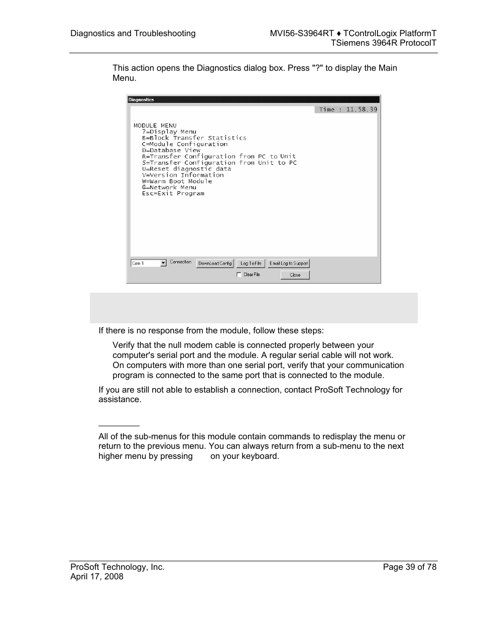 Navigation | ProSoft Technology MVI56-S3964R User Manual | Page 39 / 78