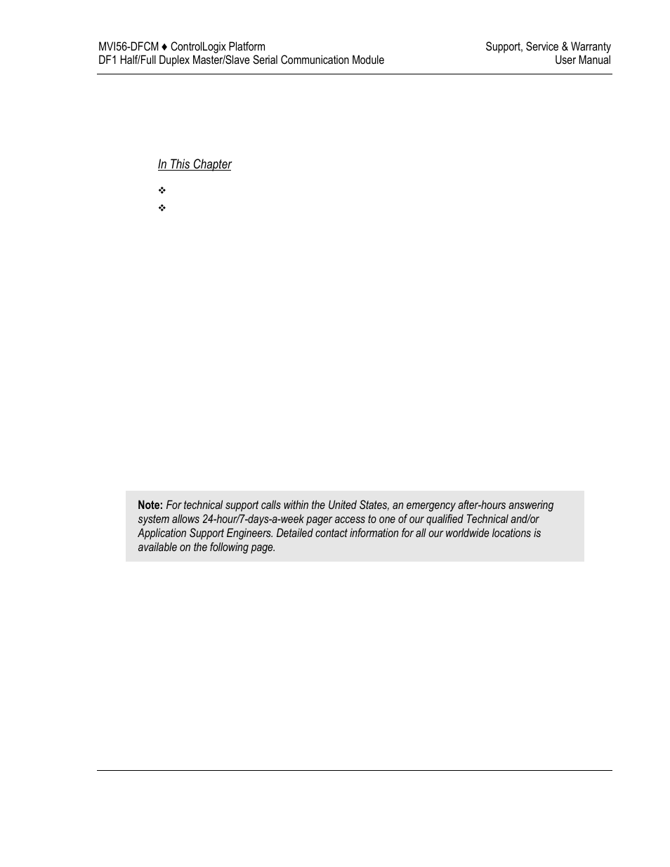 6support, service & warranty | ProSoft Technology MVI56-DFCM User Manual | Page 103 / 106