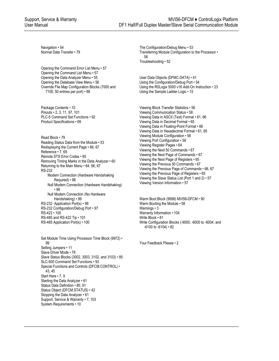 ProSoft Technology MVI56-DFCM User Manual | Page 106 / 106