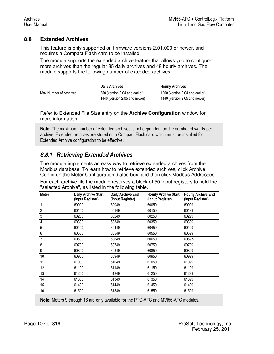 ProSoft Technology MVI56-AFC User Manual | Page 102 / 316