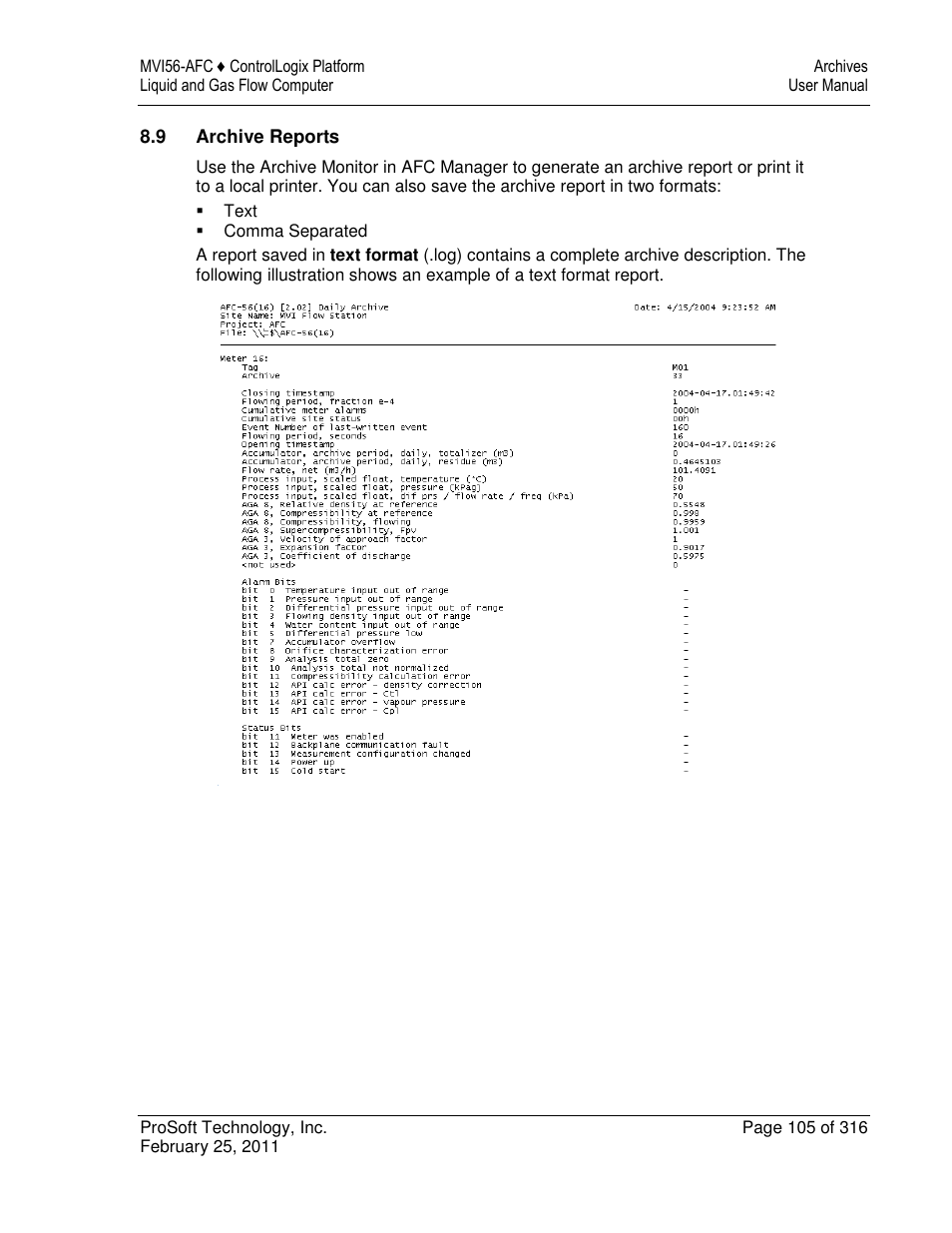 ProSoft Technology MVI56-AFC User Manual | Page 105 / 316