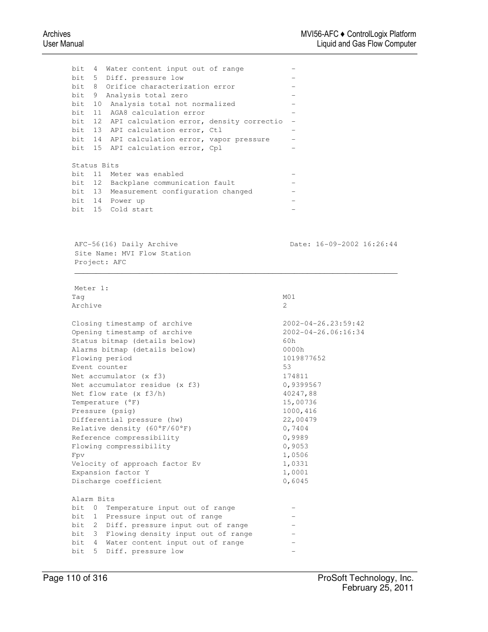 ProSoft Technology MVI56-AFC User Manual | Page 110 / 316