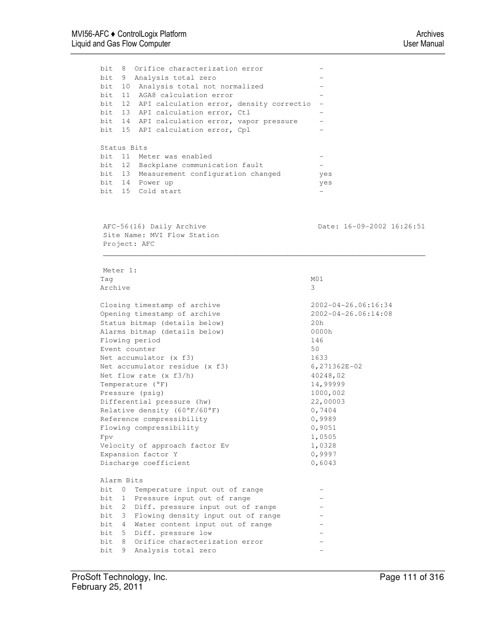 ProSoft Technology MVI56-AFC User Manual | Page 111 / 316