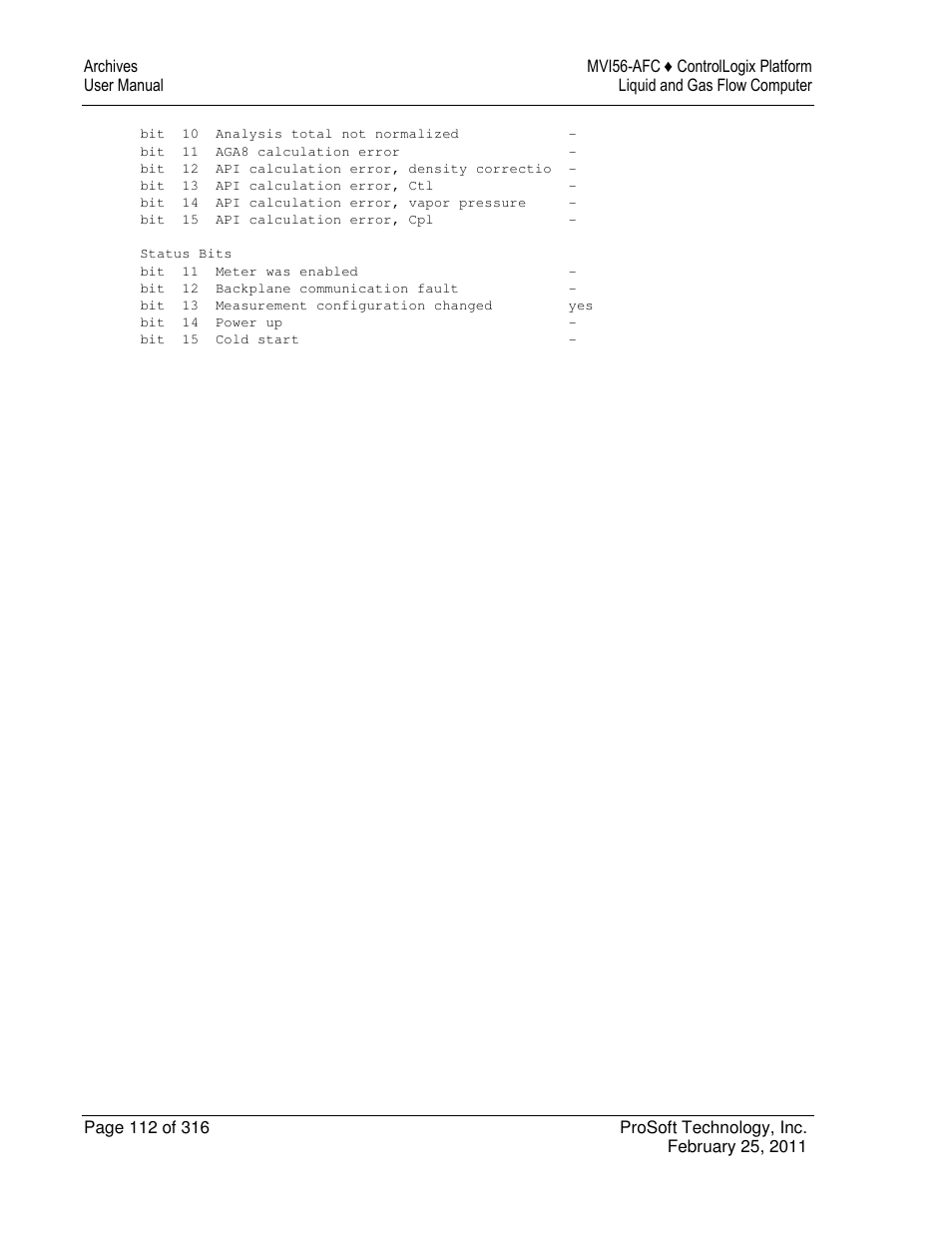 ProSoft Technology MVI56-AFC User Manual | Page 112 / 316