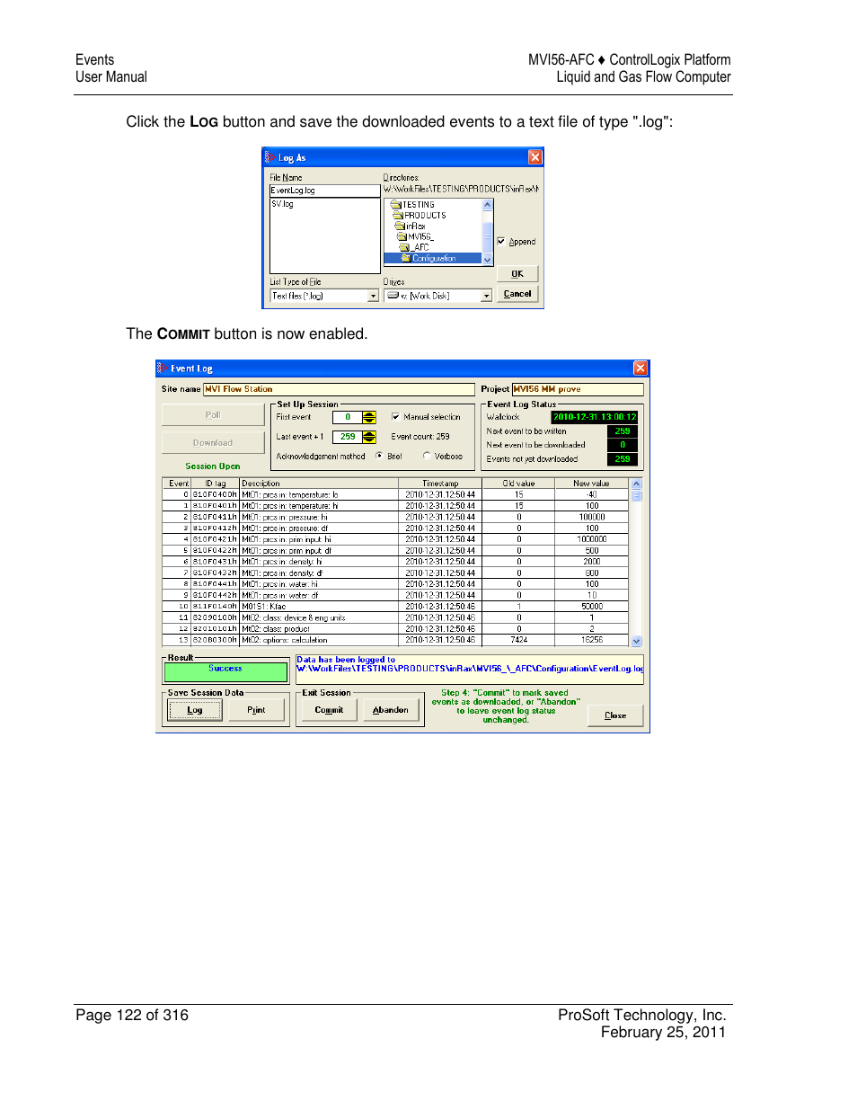 ProSoft Technology MVI56-AFC User Manual | Page 122 / 316