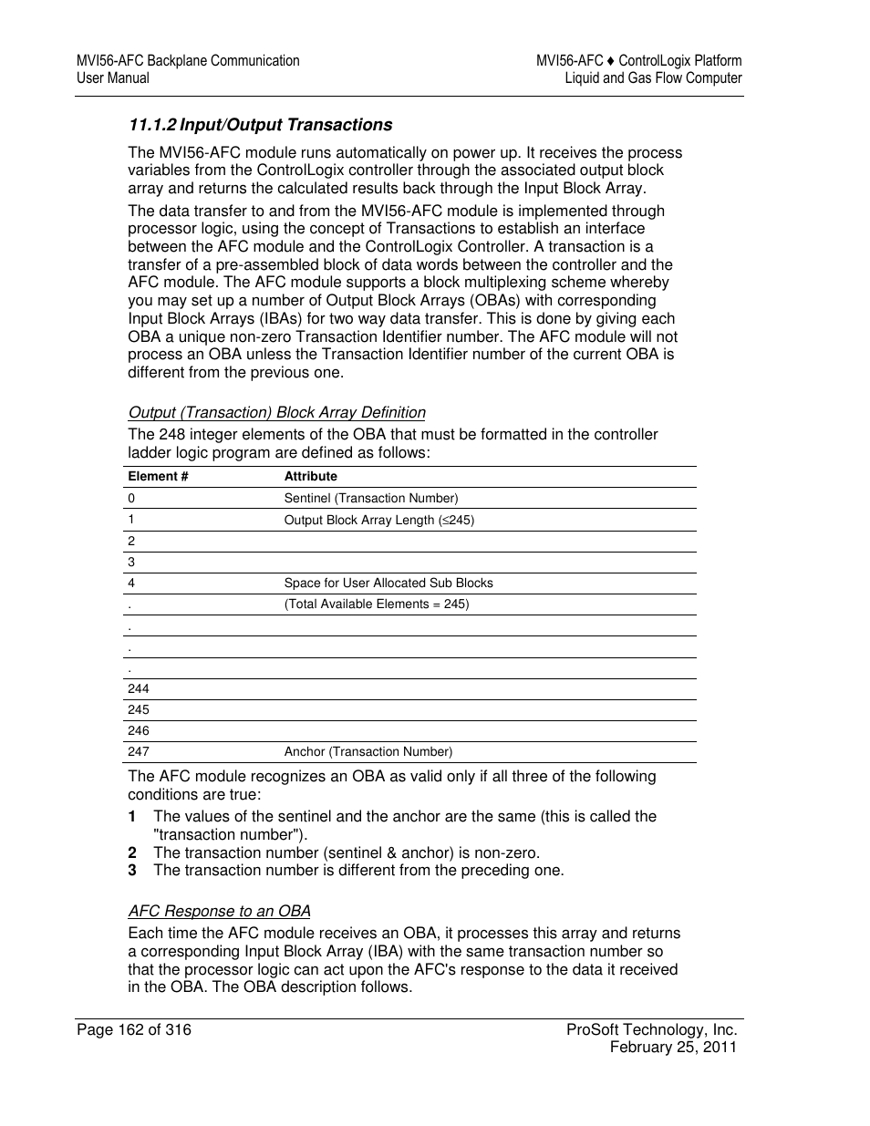 ProSoft Technology MVI56-AFC User Manual | Page 162 / 316