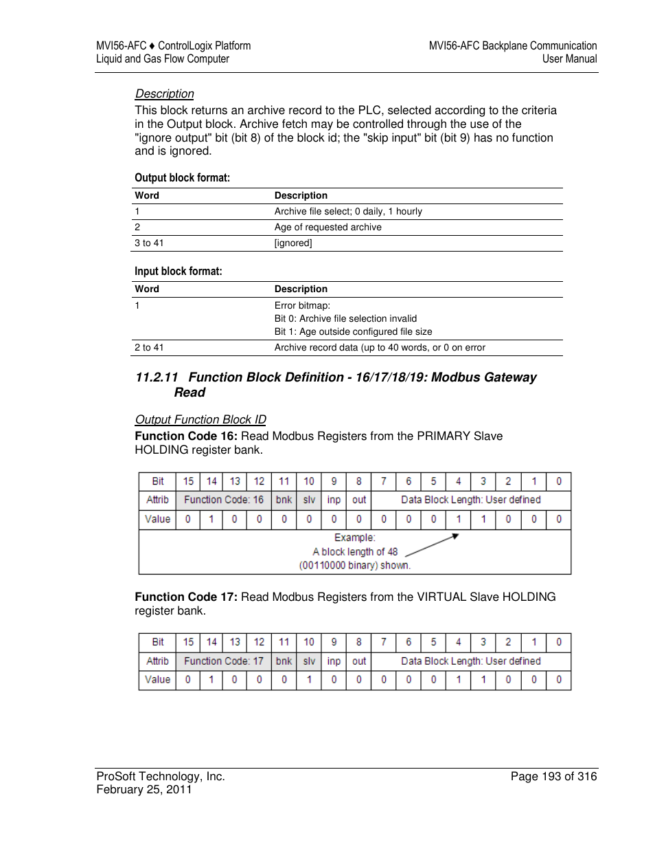 ProSoft Technology MVI56-AFC User Manual | Page 193 / 316