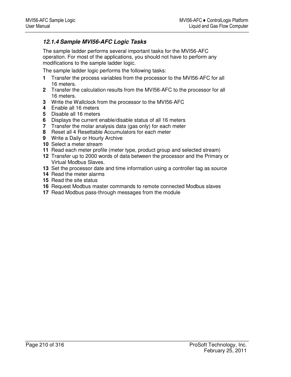 ProSoft Technology MVI56-AFC User Manual | Page 210 / 316