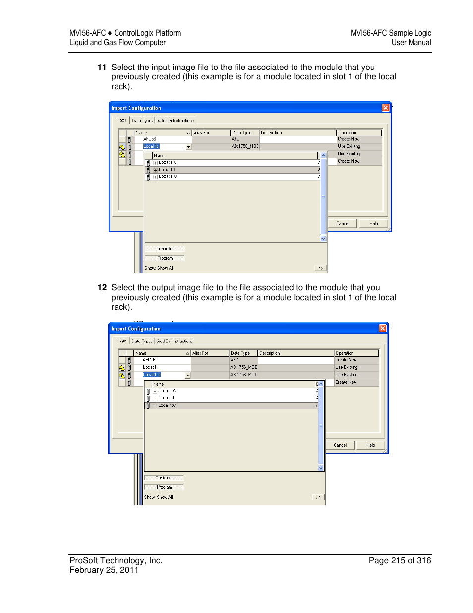 ProSoft Technology MVI56-AFC User Manual | Page 215 / 316