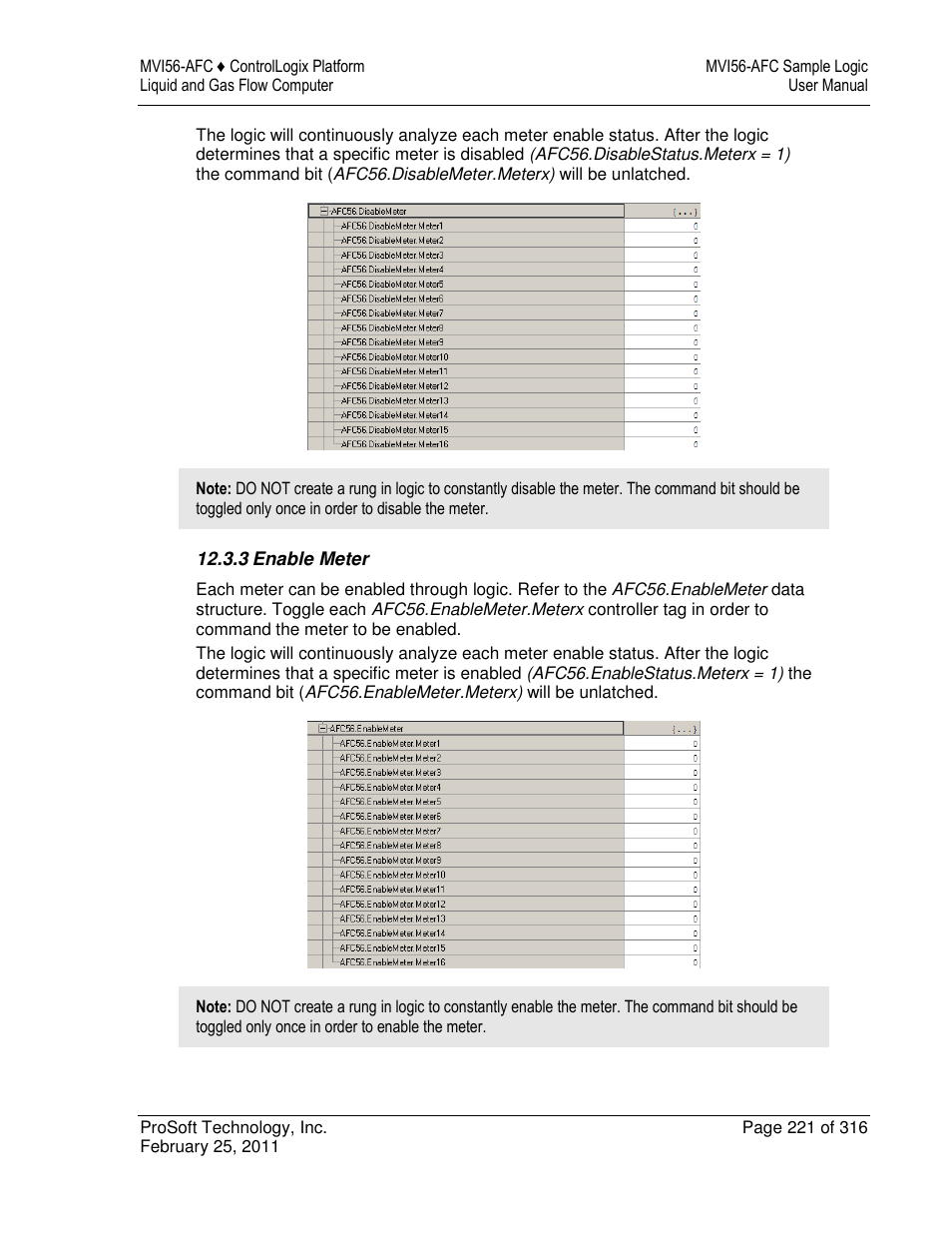 ProSoft Technology MVI56-AFC User Manual | Page 221 / 316