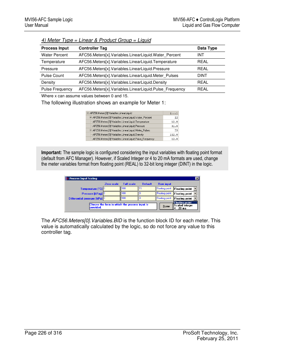 ProSoft Technology MVI56-AFC User Manual | Page 226 / 316