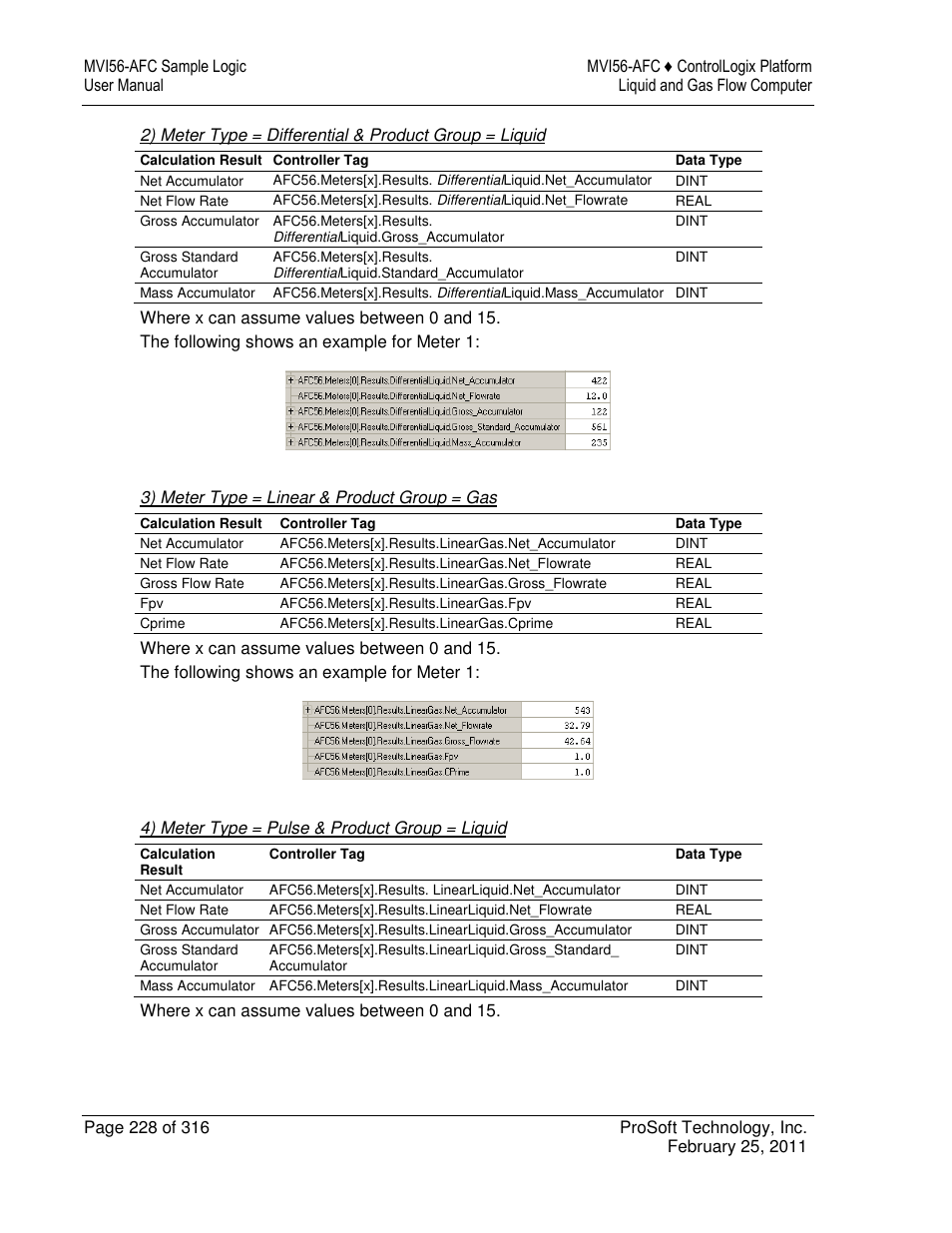 ProSoft Technology MVI56-AFC User Manual | Page 228 / 316