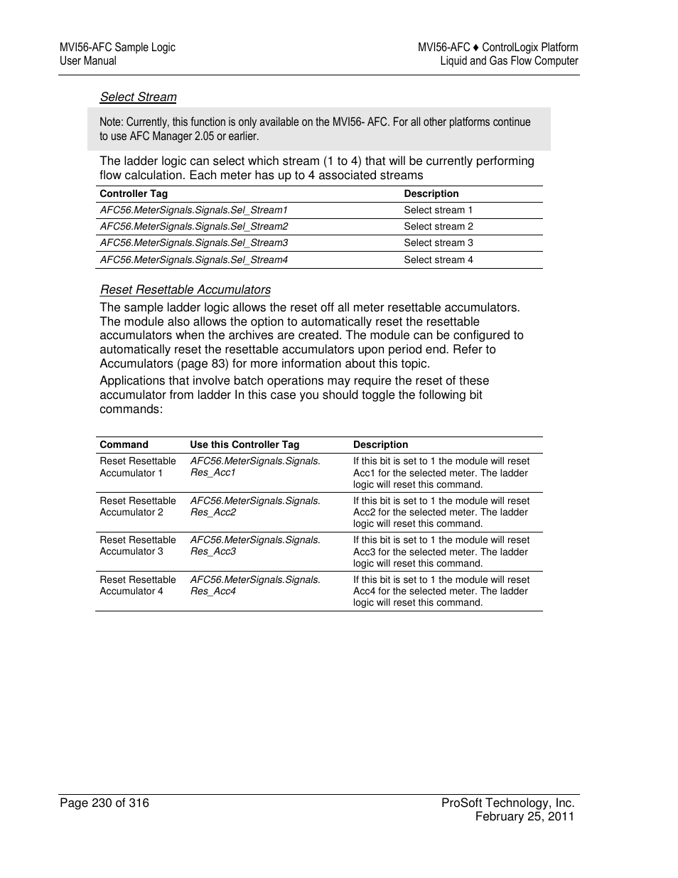 ProSoft Technology MVI56-AFC User Manual | Page 230 / 316