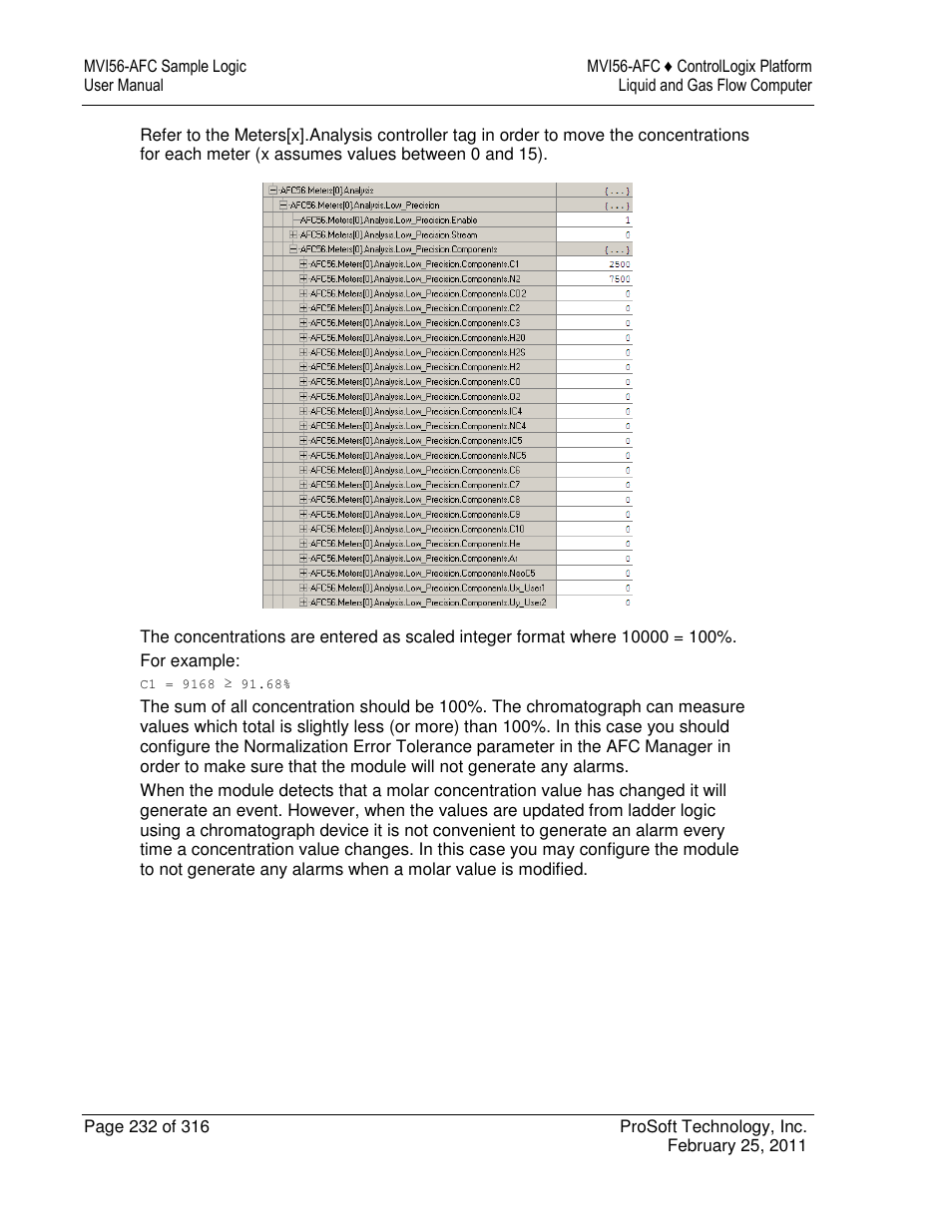 ProSoft Technology MVI56-AFC User Manual | Page 232 / 316