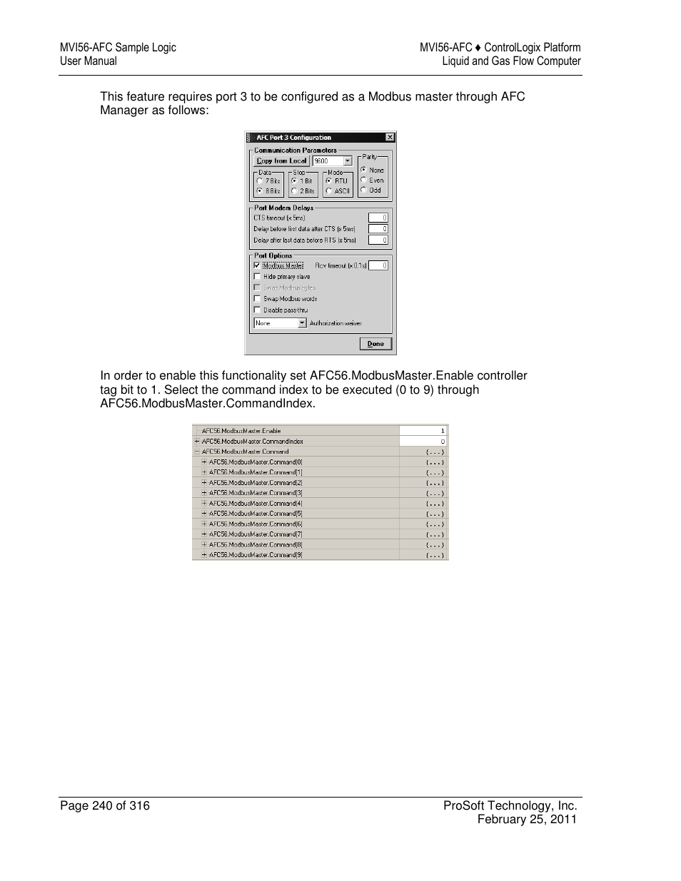 ProSoft Technology MVI56-AFC User Manual | Page 240 / 316