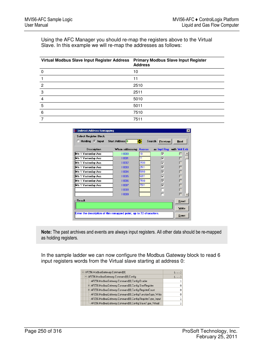 ProSoft Technology MVI56-AFC User Manual | Page 250 / 316