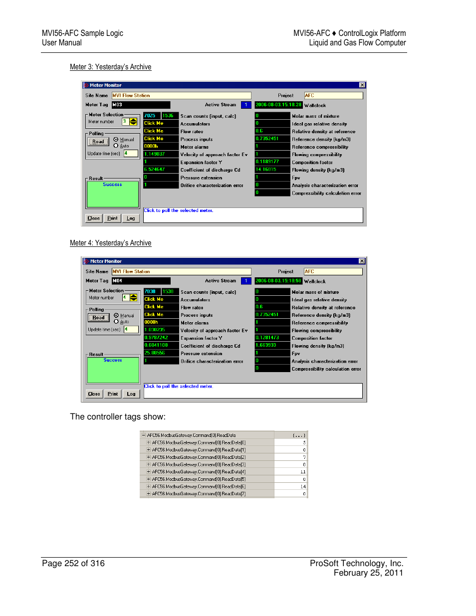 ProSoft Technology MVI56-AFC User Manual | Page 252 / 316