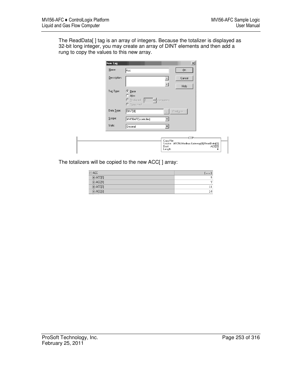 ProSoft Technology MVI56-AFC User Manual | Page 253 / 316